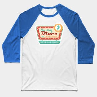 Retro New Jersey Diner Sign Baseball T-Shirt